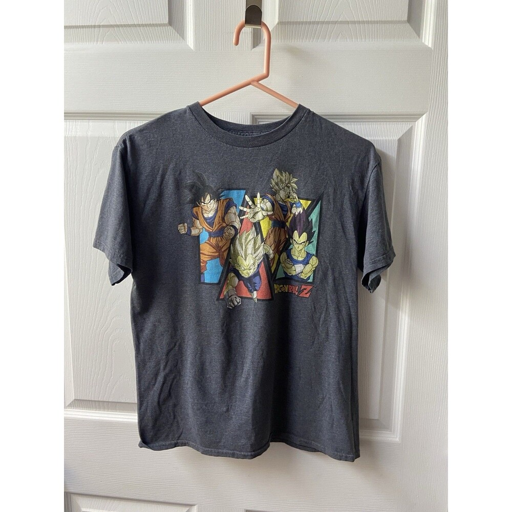 Dragon Ball Z T shirt Boys Large Dark Grey Crew Neck Short Sleeved Tagless